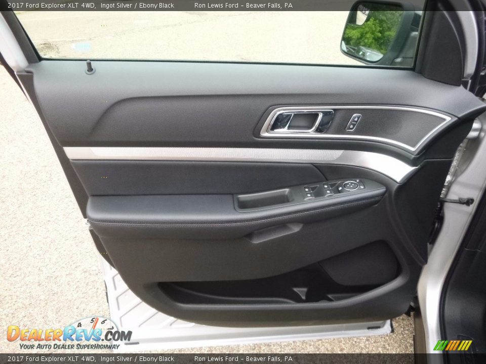 2017 Ford Explorer XLT 4WD Ingot Silver / Ebony Black Photo #14