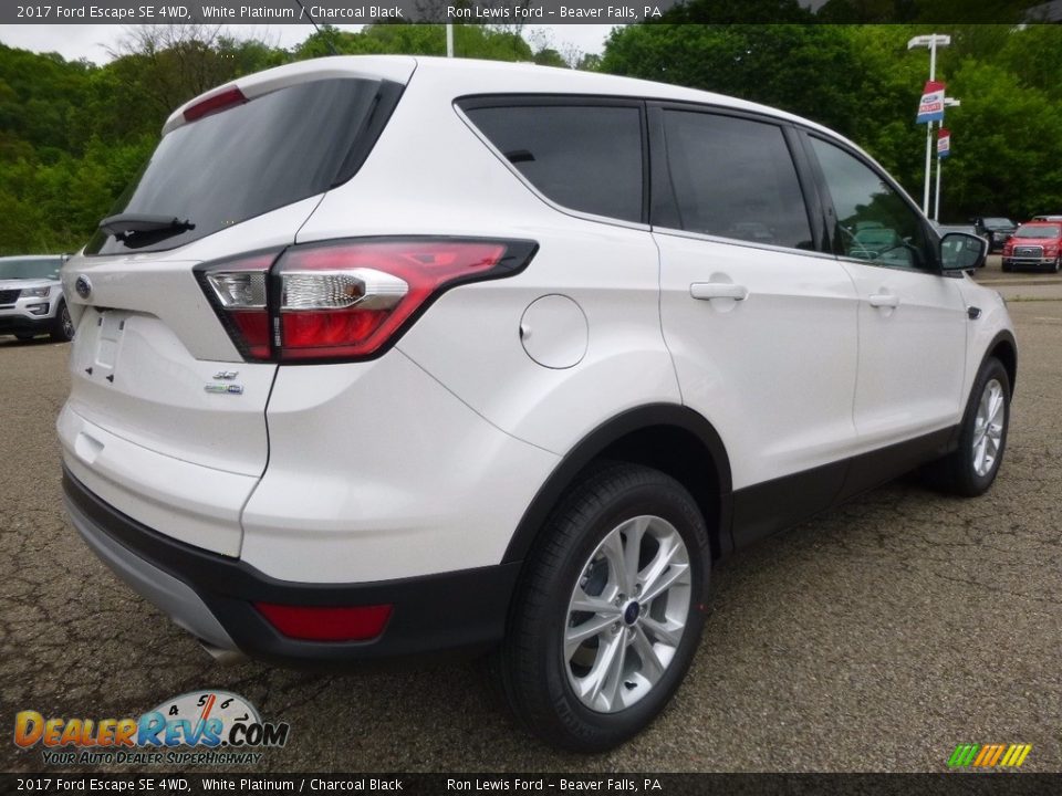 2017 Ford Escape SE 4WD White Platinum / Charcoal Black Photo #2