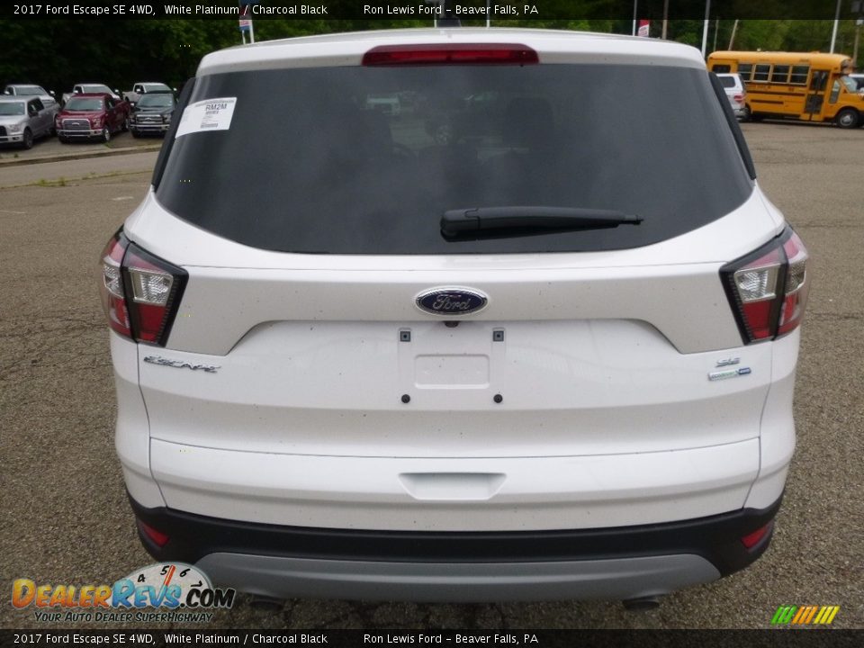 2017 Ford Escape SE 4WD White Platinum / Charcoal Black Photo #3