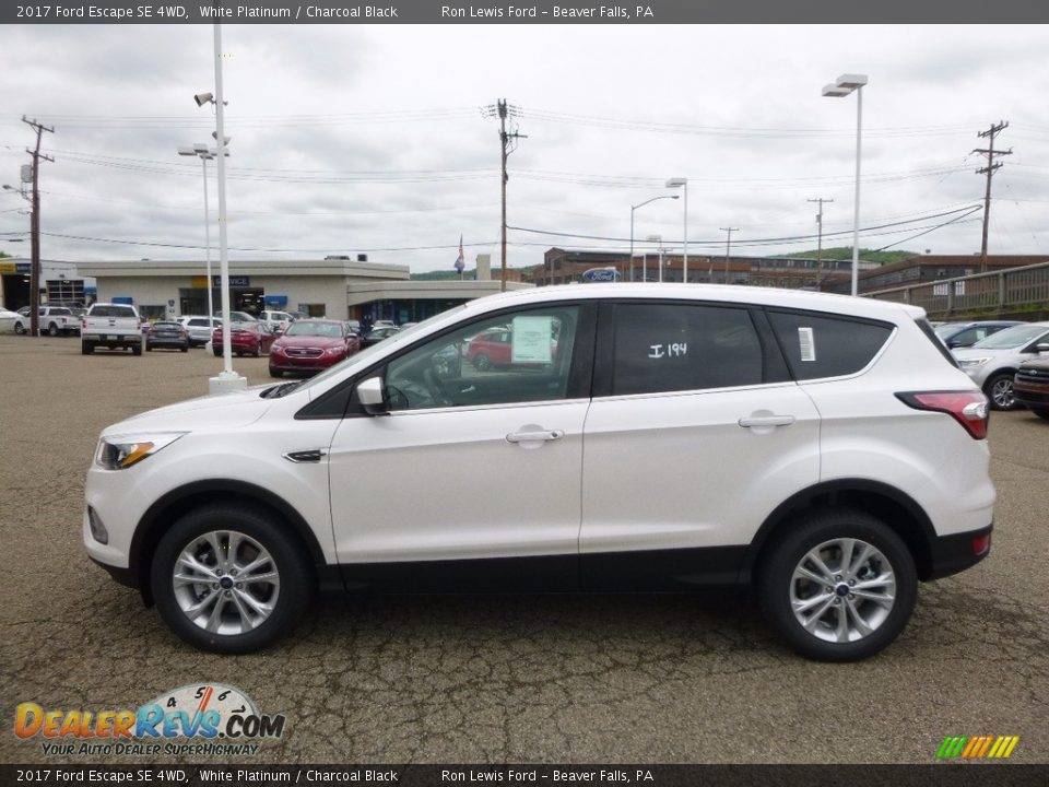 2017 Ford Escape SE 4WD White Platinum / Charcoal Black Photo #6