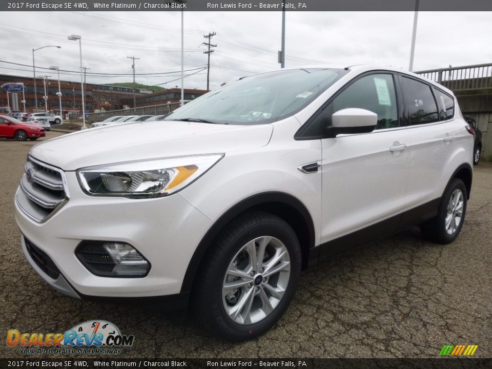 2017 Ford Escape SE 4WD White Platinum / Charcoal Black Photo #7