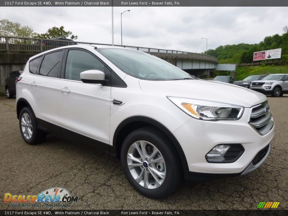 2017 Ford Escape SE 4WD White Platinum / Charcoal Black Photo #9