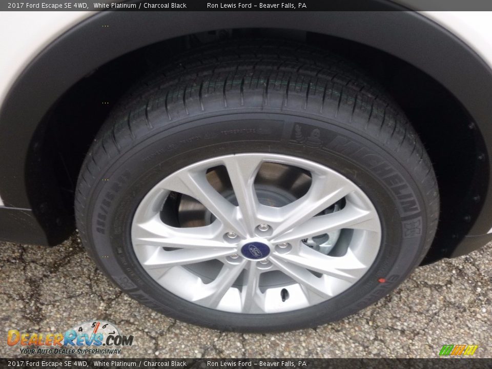 2017 Ford Escape SE 4WD White Platinum / Charcoal Black Photo #10