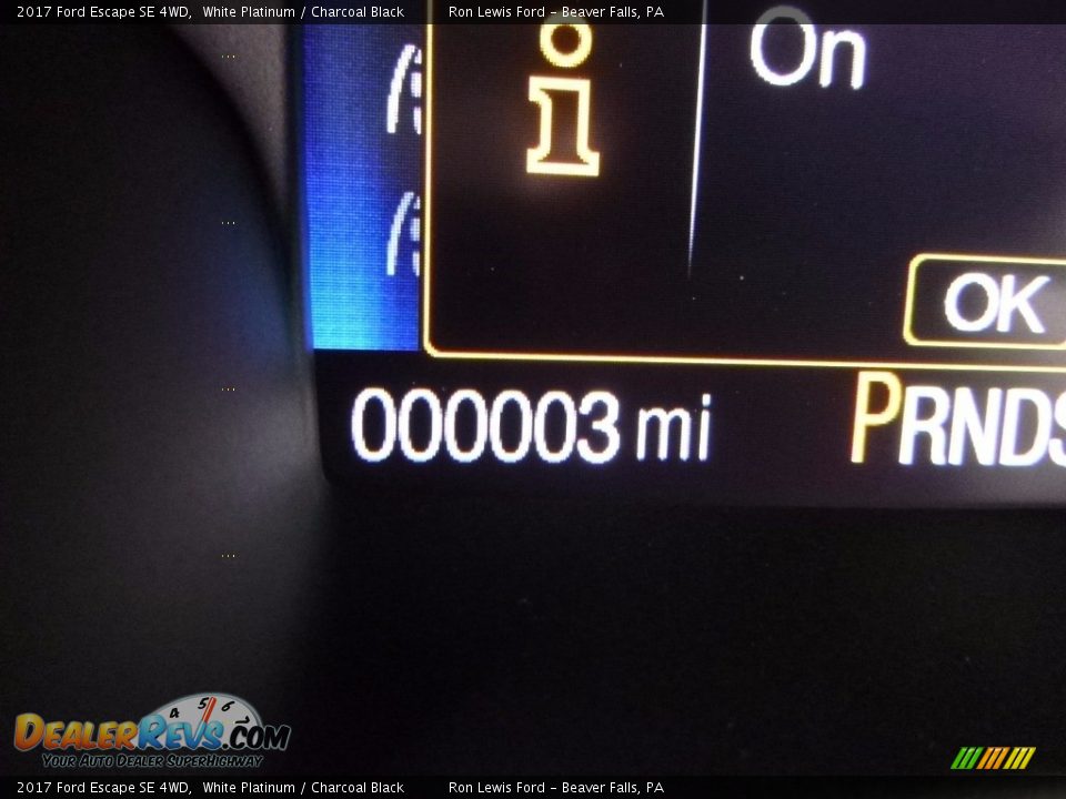 2017 Ford Escape SE 4WD White Platinum / Charcoal Black Photo #20