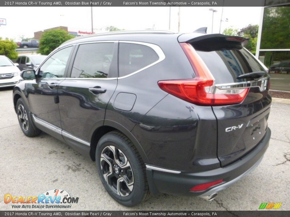 2017 Honda CR-V Touring AWD Obsidian Blue Pearl / Gray Photo #2