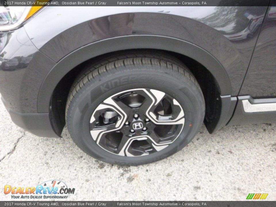 2017 Honda CR-V Touring AWD Obsidian Blue Pearl / Gray Photo #7