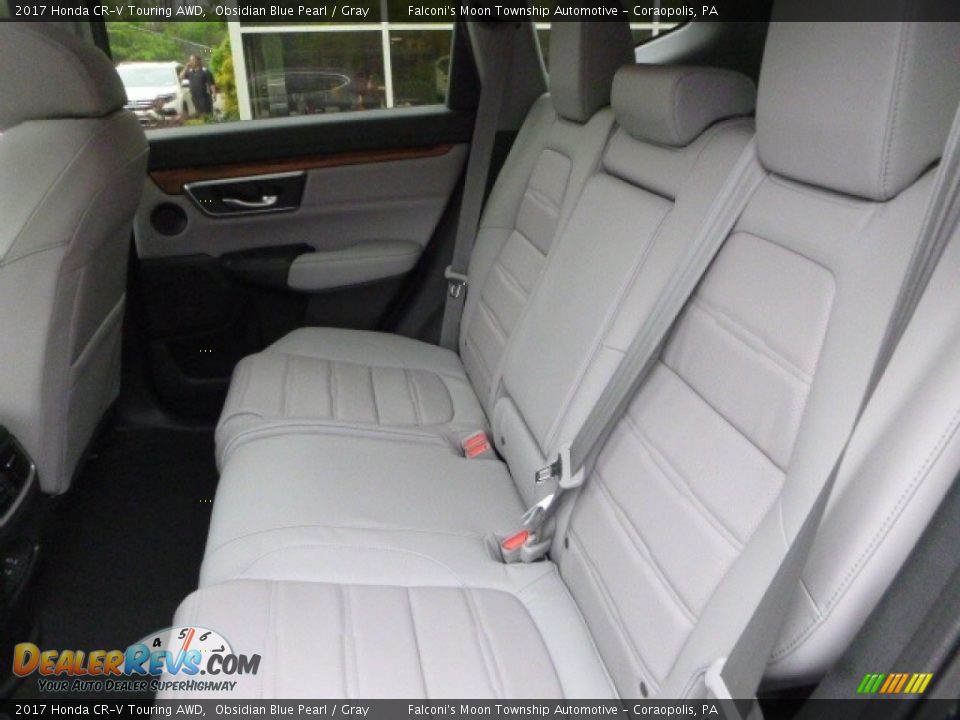 2017 Honda CR-V Touring AWD Obsidian Blue Pearl / Gray Photo #9