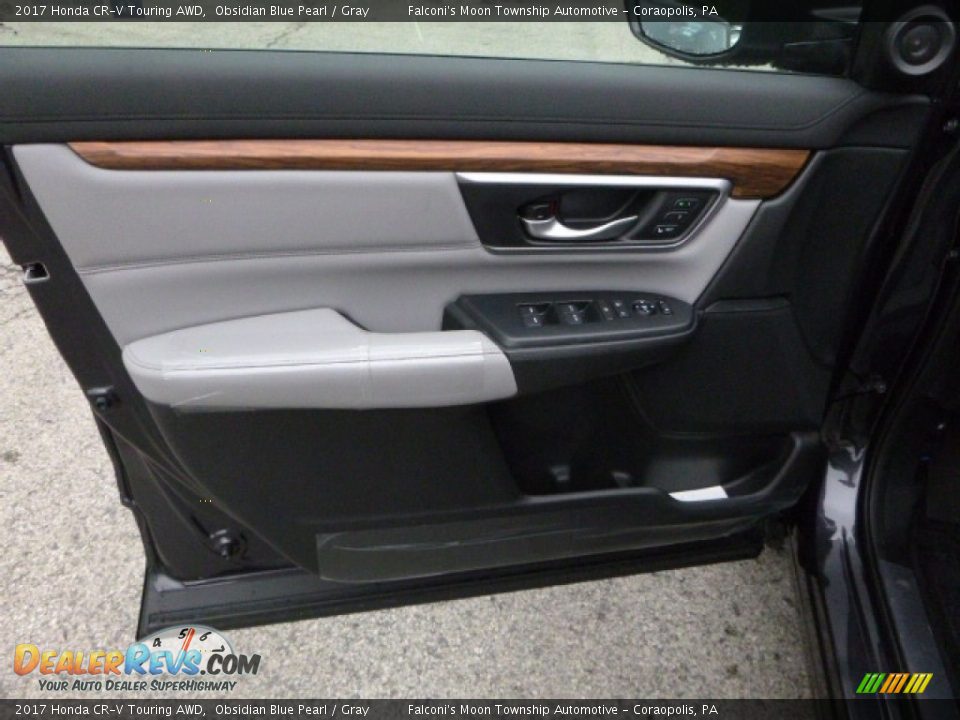 2017 Honda CR-V Touring AWD Obsidian Blue Pearl / Gray Photo #10