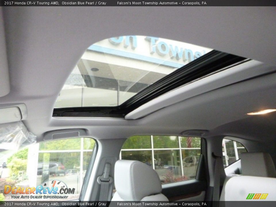 2017 Honda CR-V Touring AWD Obsidian Blue Pearl / Gray Photo #12