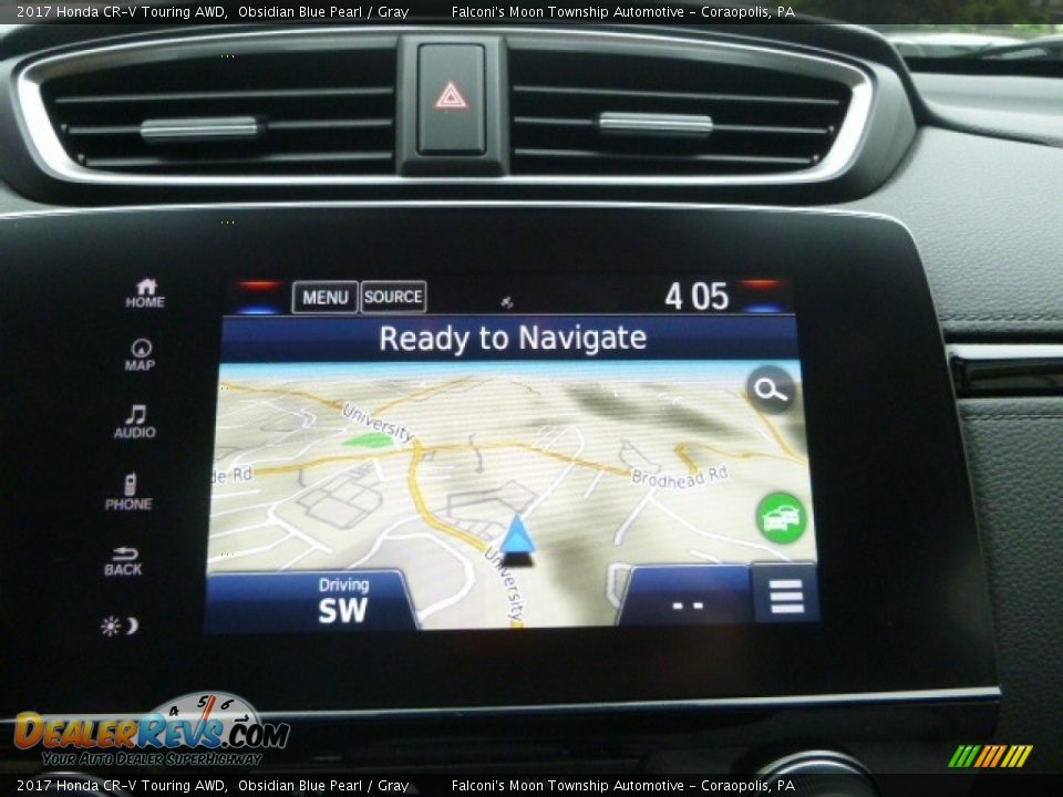 2017 Honda CR-V Touring AWD Obsidian Blue Pearl / Gray Photo #13