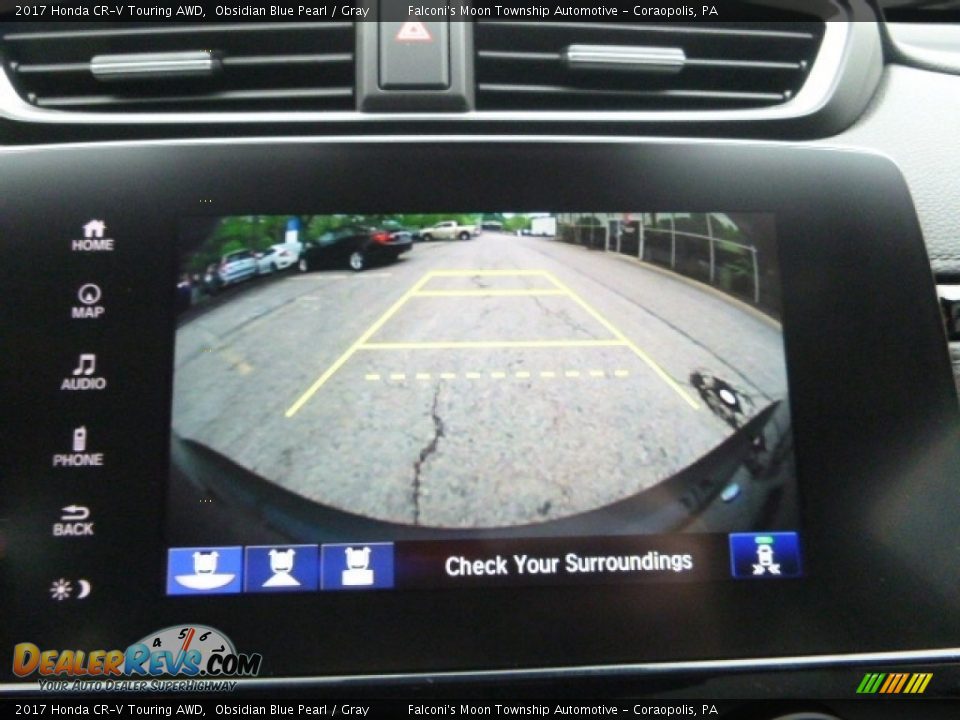 2017 Honda CR-V Touring AWD Obsidian Blue Pearl / Gray Photo #15