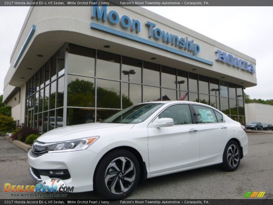 2017 Honda Accord EX-L V6 Sedan White Orchid Pearl / Ivory Photo #1