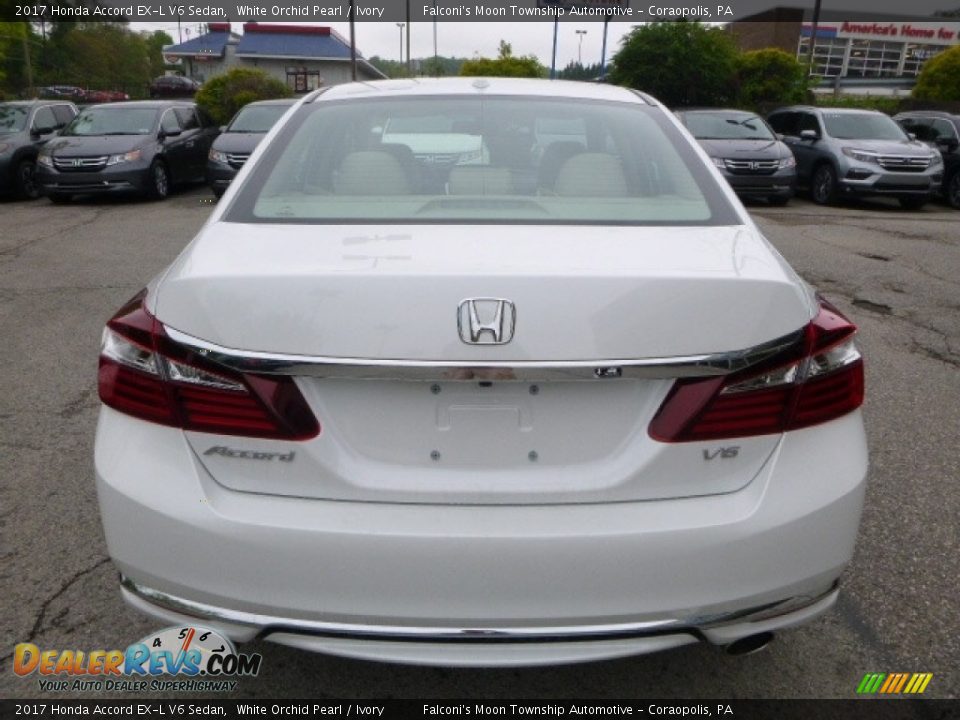 2017 Honda Accord EX-L V6 Sedan White Orchid Pearl / Ivory Photo #3