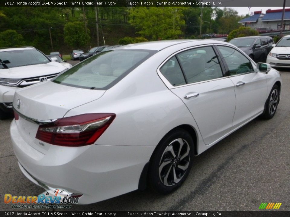 2017 Honda Accord EX-L V6 Sedan White Orchid Pearl / Ivory Photo #4