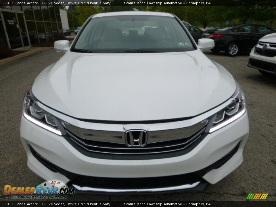 2017 Honda Accord EX-L V6 Sedan White Orchid Pearl / Ivory Photo #6