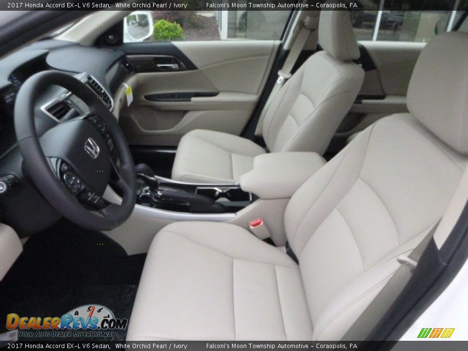 2017 Honda Accord EX-L V6 Sedan White Orchid Pearl / Ivory Photo #8