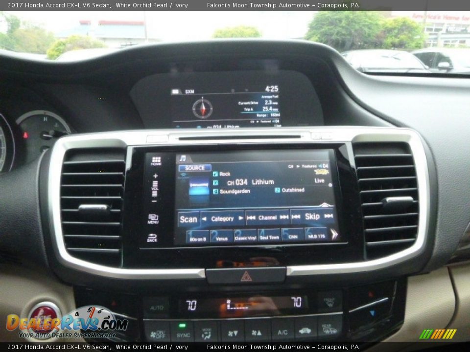 2017 Honda Accord EX-L V6 Sedan White Orchid Pearl / Ivory Photo #14