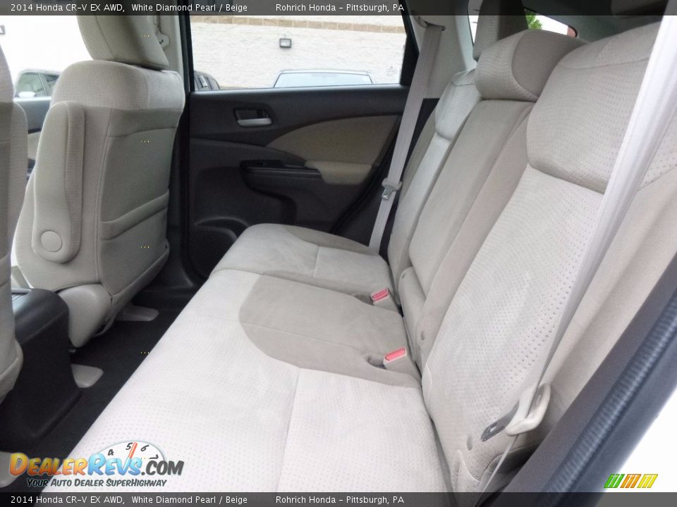 2014 Honda CR-V EX AWD White Diamond Pearl / Beige Photo #7