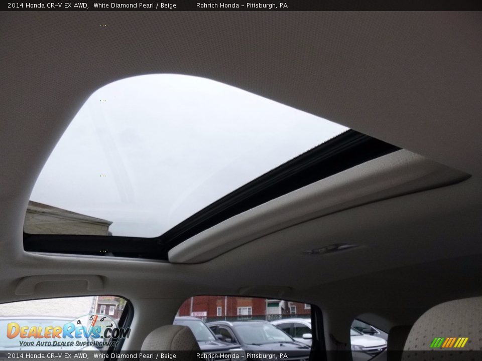 2014 Honda CR-V EX AWD White Diamond Pearl / Beige Photo #9