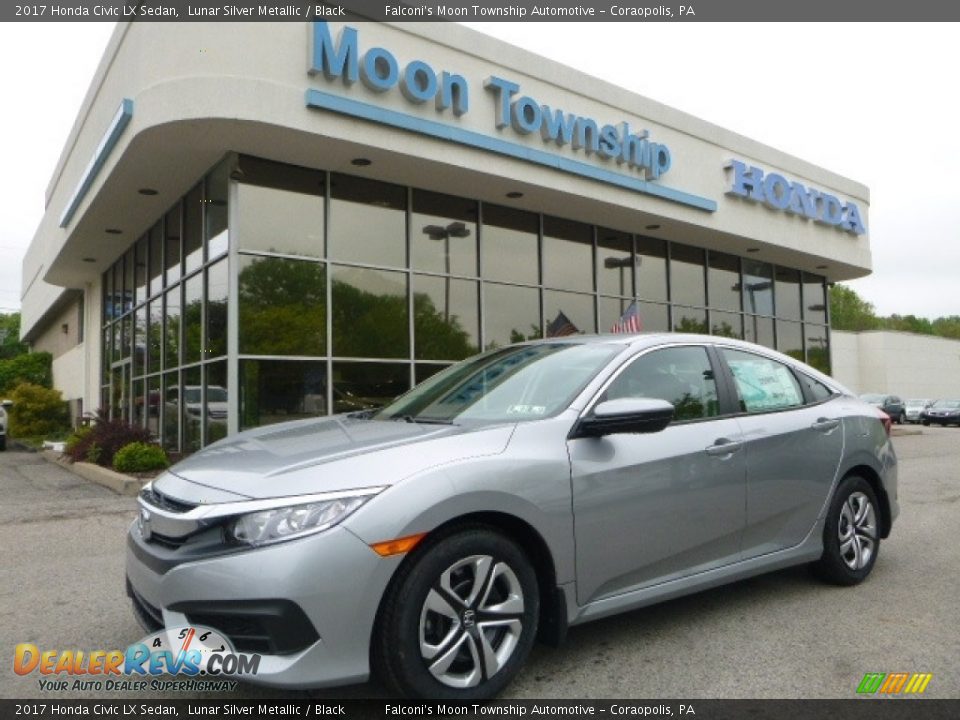 2017 Honda Civic LX Sedan Lunar Silver Metallic / Black Photo #1