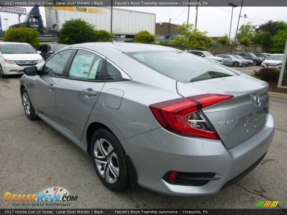 2017 Honda Civic LX Sedan Lunar Silver Metallic / Black Photo #2