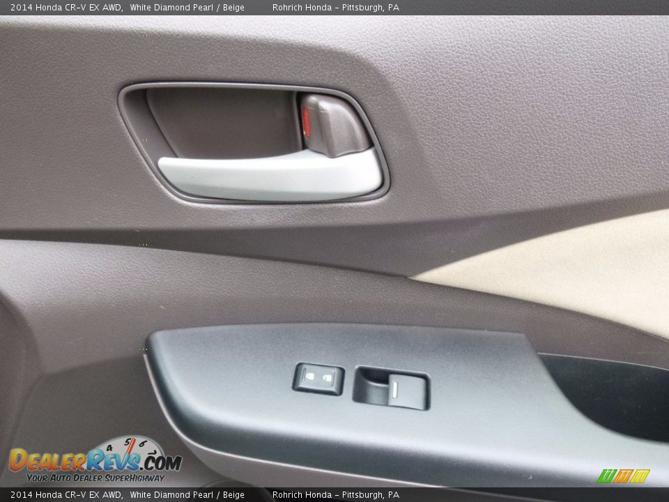 2014 Honda CR-V EX AWD White Diamond Pearl / Beige Photo #11