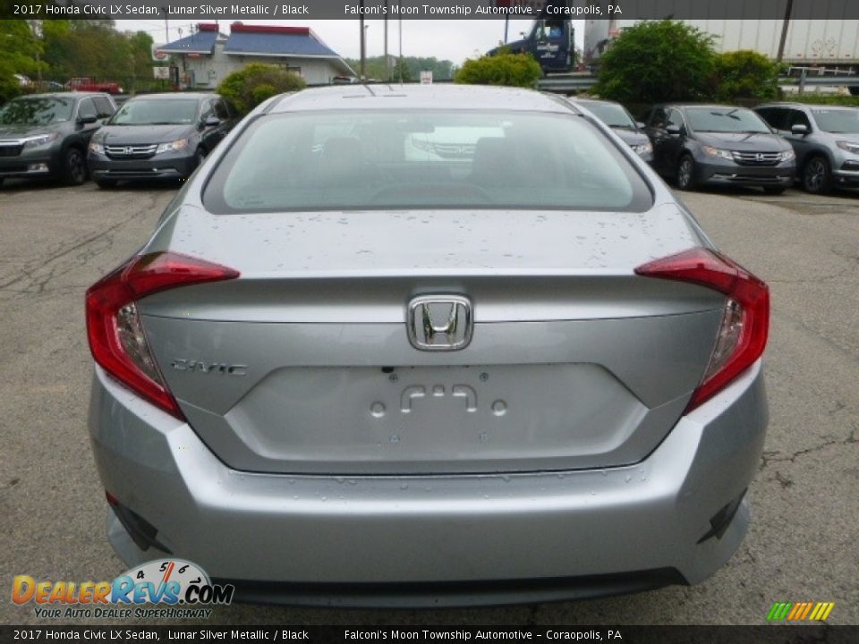 2017 Honda Civic LX Sedan Lunar Silver Metallic / Black Photo #3