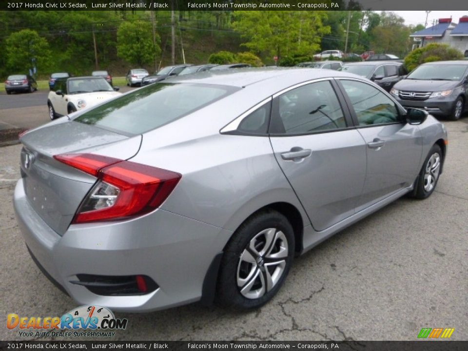 2017 Honda Civic LX Sedan Lunar Silver Metallic / Black Photo #4