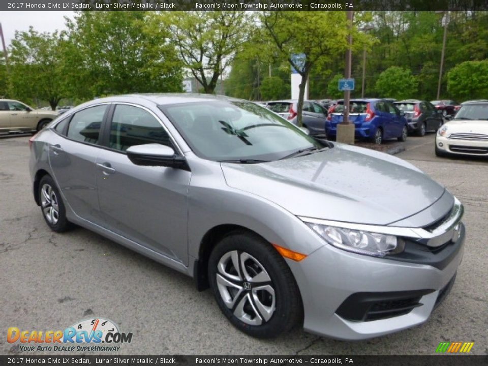 2017 Honda Civic LX Sedan Lunar Silver Metallic / Black Photo #5