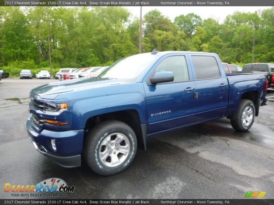 2017 Chevrolet Silverado 1500 LT Crew Cab 4x4 Deep Ocean Blue Metallic / Jet Black Photo #1