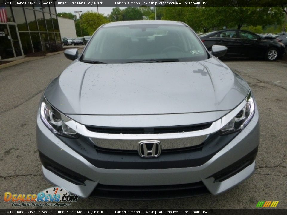 2017 Honda Civic LX Sedan Lunar Silver Metallic / Black Photo #6