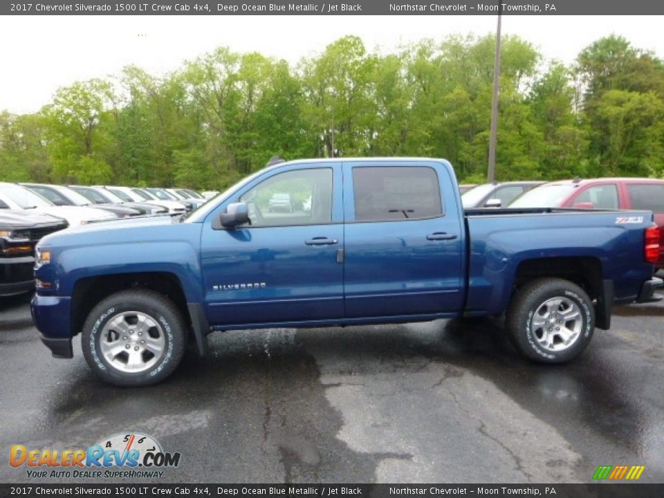 2017 Chevrolet Silverado 1500 LT Crew Cab 4x4 Deep Ocean Blue Metallic / Jet Black Photo #2