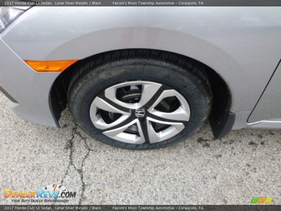 2017 Honda Civic LX Sedan Lunar Silver Metallic / Black Photo #7
