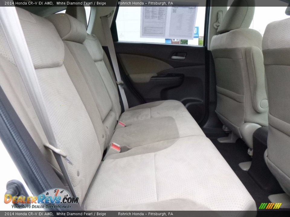2014 Honda CR-V EX AWD White Diamond Pearl / Beige Photo #15