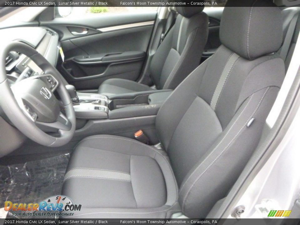 2017 Honda Civic LX Sedan Lunar Silver Metallic / Black Photo #8