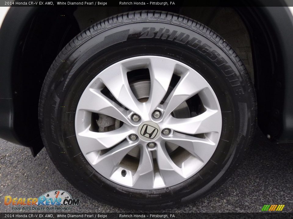 2014 Honda CR-V EX AWD White Diamond Pearl / Beige Photo #17