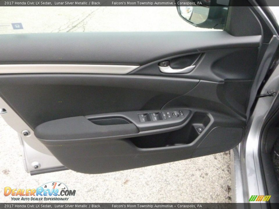 2017 Honda Civic LX Sedan Lunar Silver Metallic / Black Photo #11