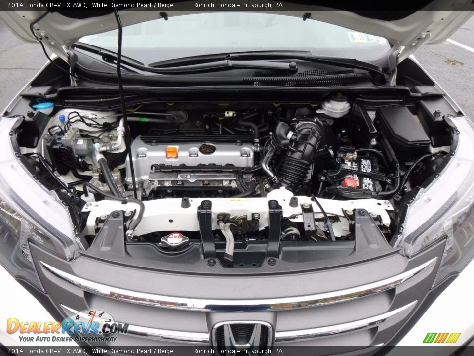 2014 Honda CR-V EX AWD White Diamond Pearl / Beige Photo #18