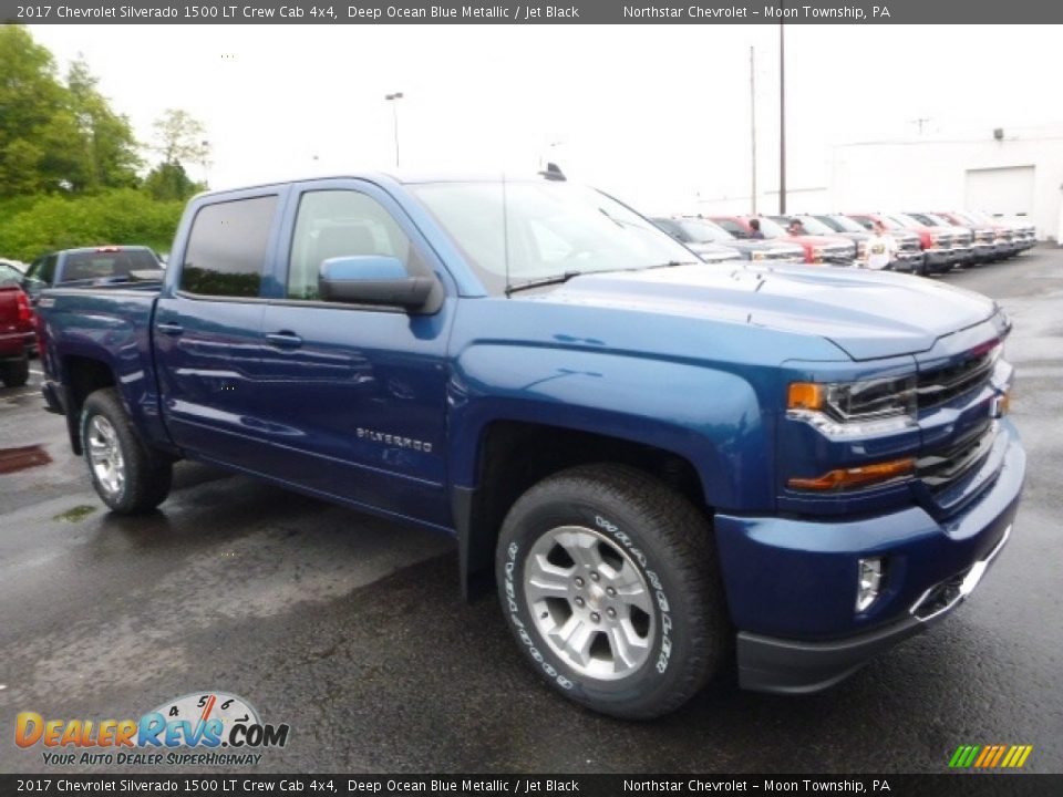 2017 Chevrolet Silverado 1500 LT Crew Cab 4x4 Deep Ocean Blue Metallic / Jet Black Photo #7
