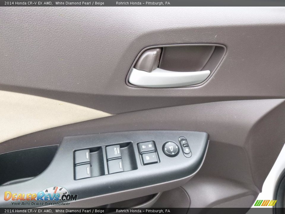 2014 Honda CR-V EX AWD White Diamond Pearl / Beige Photo #19