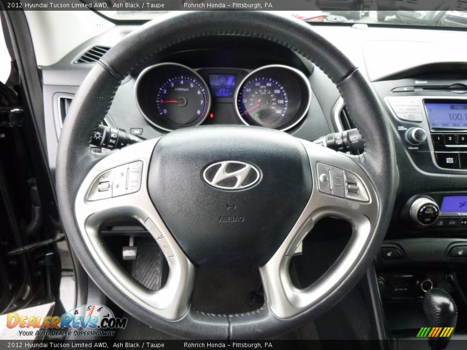 2012 Hyundai Tucson Limited AWD Ash Black / Taupe Photo #22