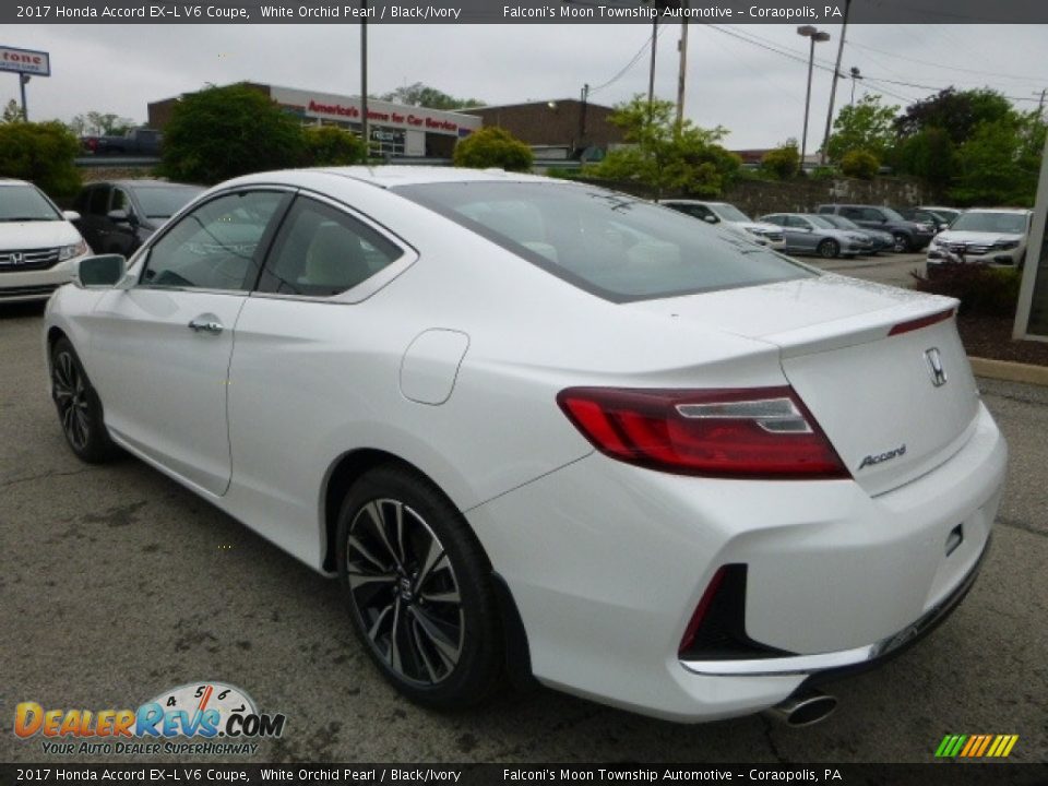 2017 Honda Accord EX-L V6 Coupe White Orchid Pearl / Black/Ivory Photo #2