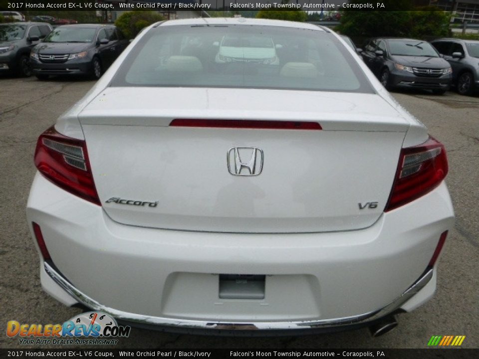 2017 Honda Accord EX-L V6 Coupe White Orchid Pearl / Black/Ivory Photo #3