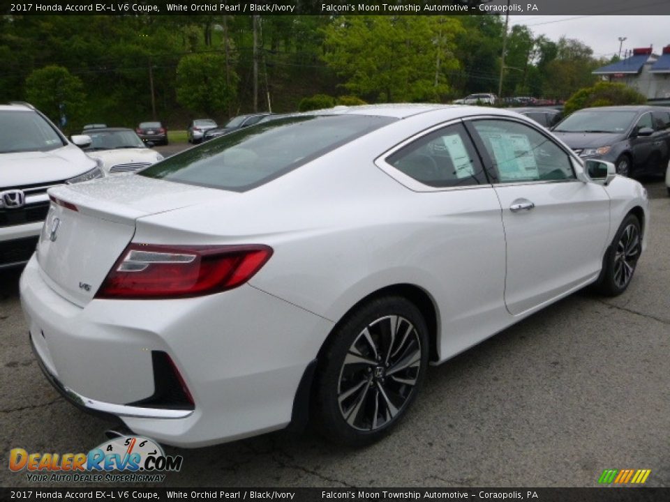 2017 Honda Accord EX-L V6 Coupe White Orchid Pearl / Black/Ivory Photo #4