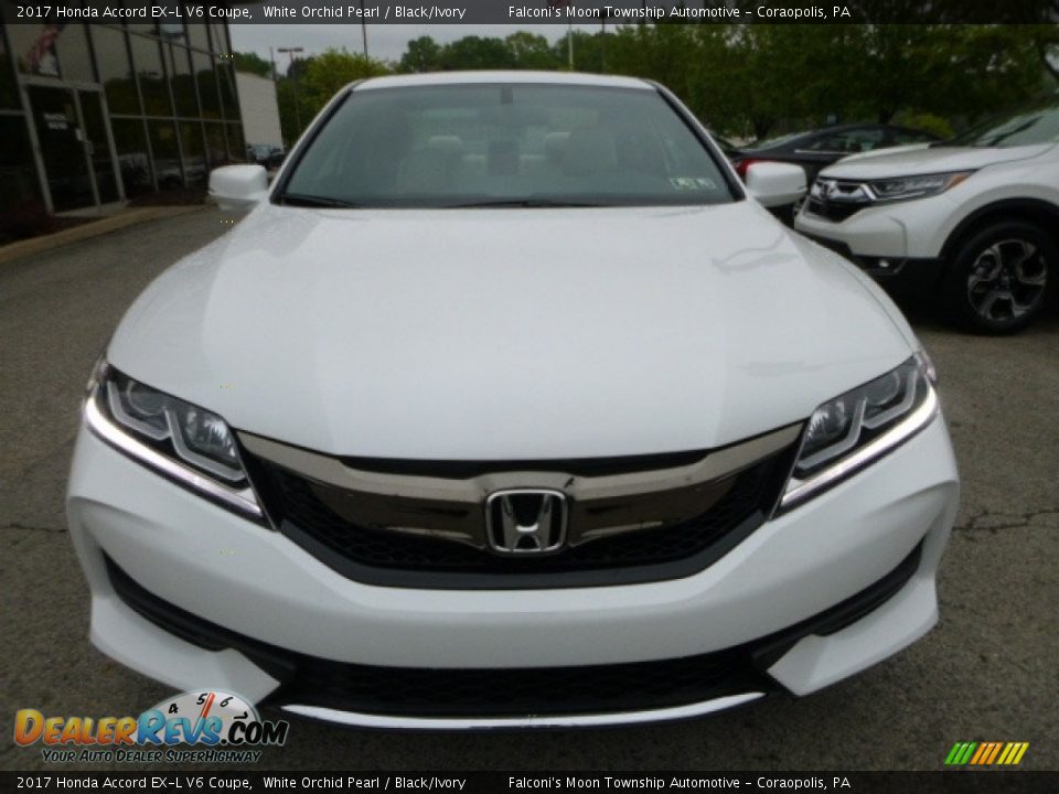 2017 Honda Accord EX-L V6 Coupe White Orchid Pearl / Black/Ivory Photo #6