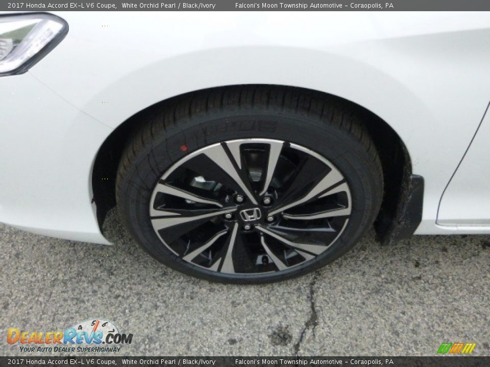 2017 Honda Accord EX-L V6 Coupe White Orchid Pearl / Black/Ivory Photo #7