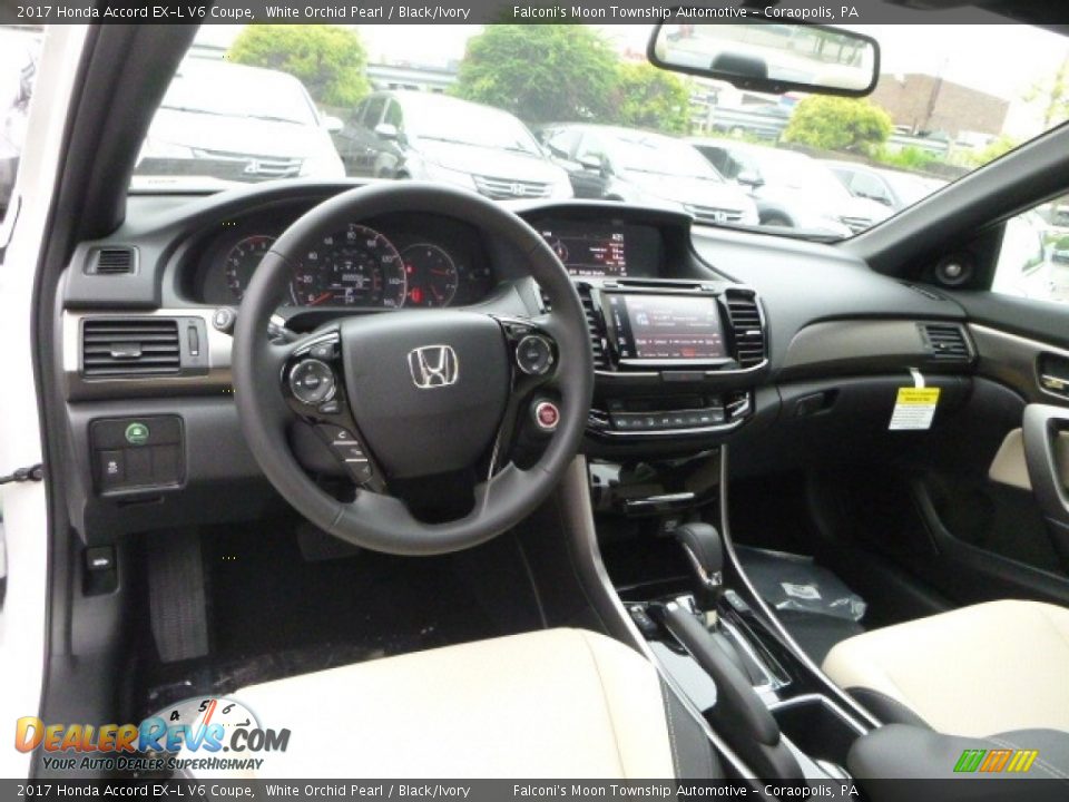 2017 Honda Accord EX-L V6 Coupe White Orchid Pearl / Black/Ivory Photo #10