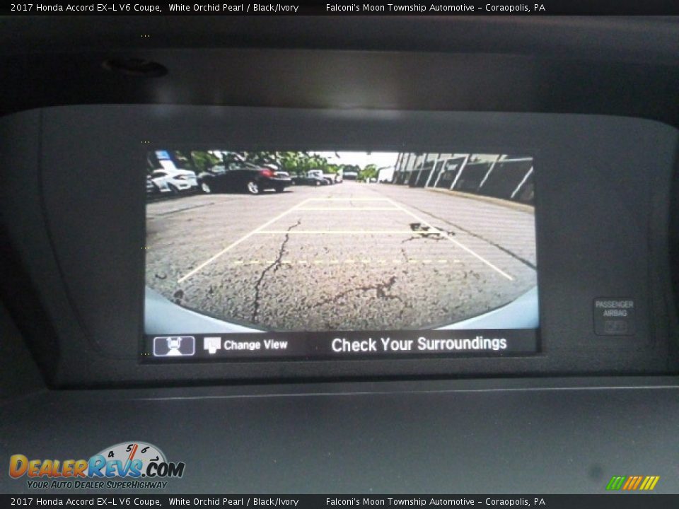 2017 Honda Accord EX-L V6 Coupe White Orchid Pearl / Black/Ivory Photo #14