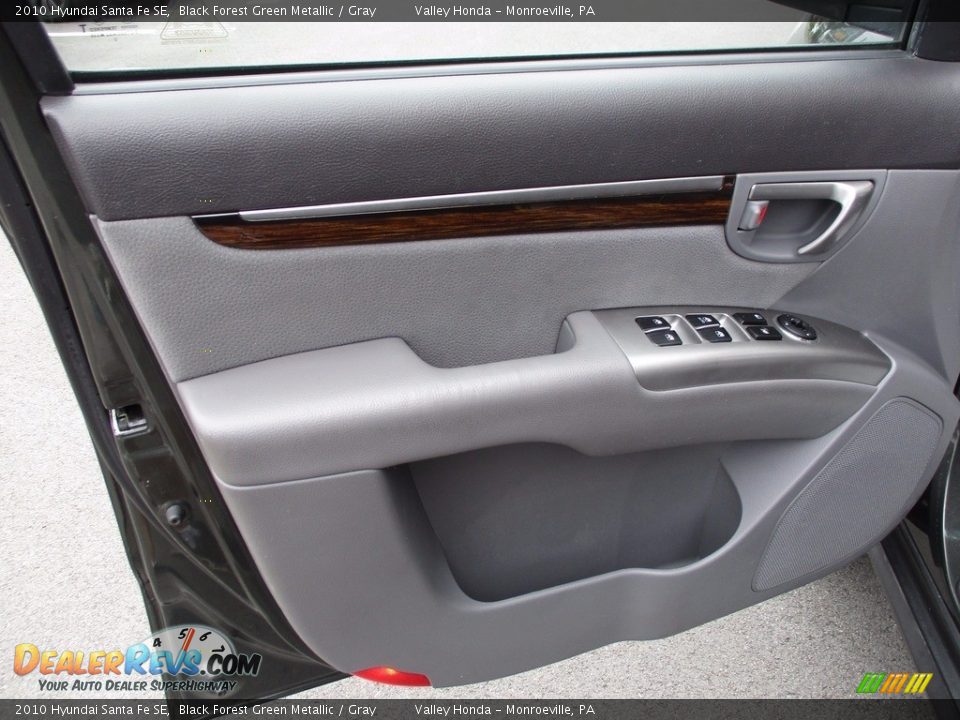 2010 Hyundai Santa Fe SE Black Forest Green Metallic / Gray Photo #10