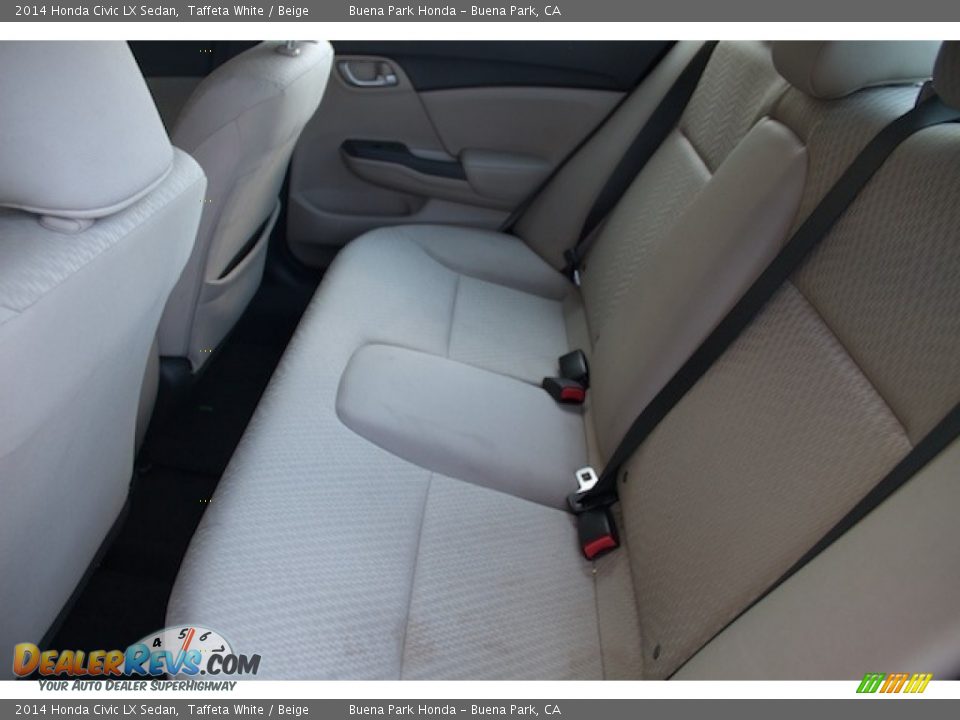 2014 Honda Civic LX Sedan Taffeta White / Beige Photo #4